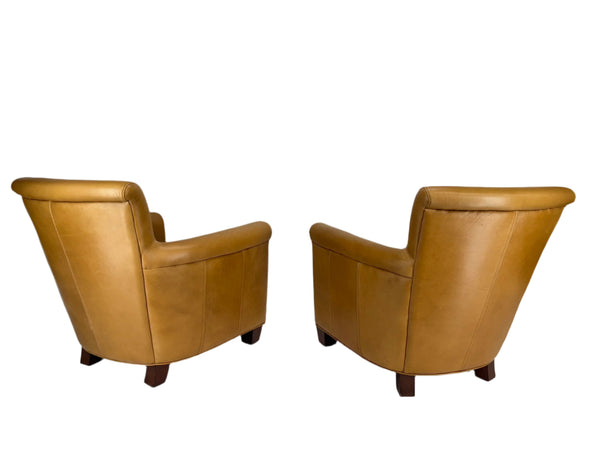 Pair of Leather Club Chairs