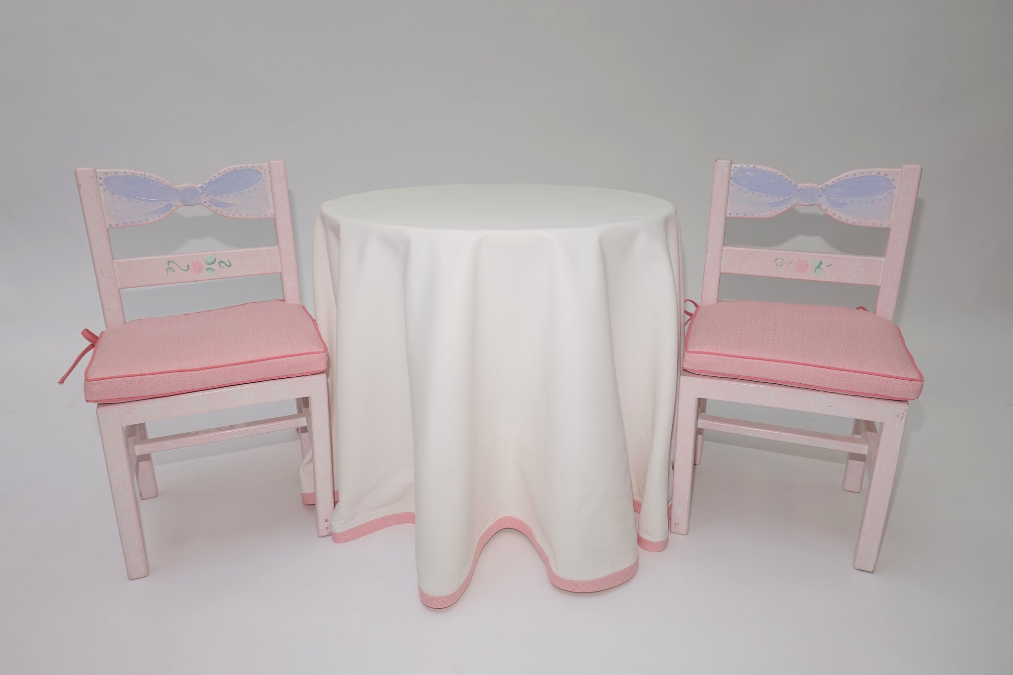 Painted Bow Table and Chairs